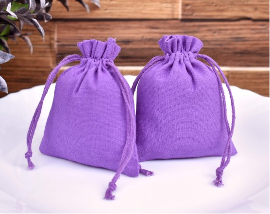 Custom Jewelry Pouch With Logo Wedding Favor Bag Cotton Drawstring pouch
