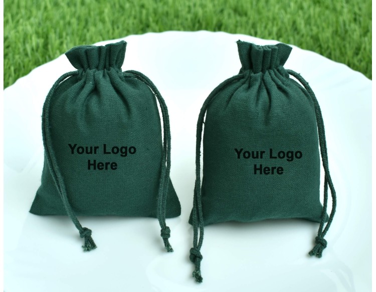 Custom Drawstring Jewelry Pouch with Logo, Small Drawstring Bag, Custom Brand Logo Print