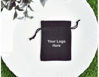 100 Pack Jewelry Pouch with Logo, Small Drawstring Bags, Drawstring Pouches, Wedding Favor Bags
