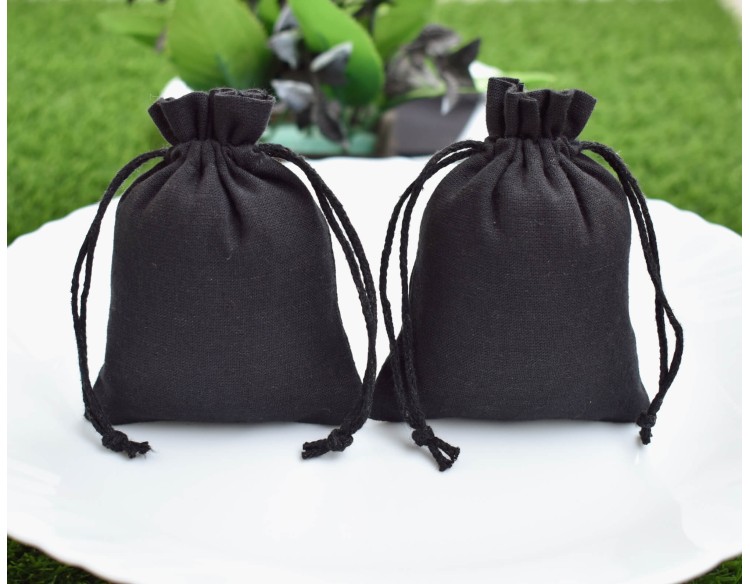 100 Pack Jewelry Pouch with Logo, Small Drawstring Bags, Drawstring Pouches, Wedding Favor Bags