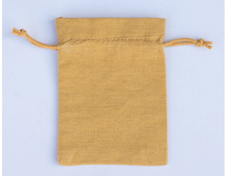 Set of 100 Custom Wedding Favor Pouch, Cotton Drawstring Jewelry Packaging Bag (Khaki, BG154)