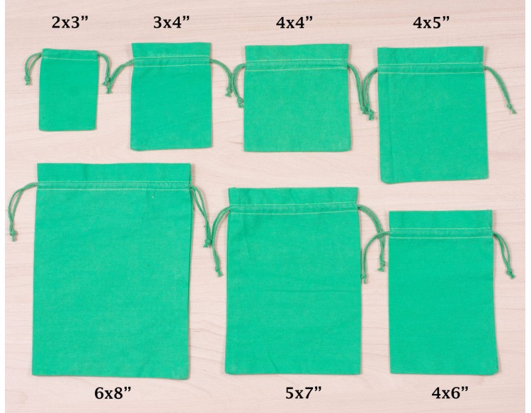 Custom Drawstring Jewelry Packaging Pouch, Personalized Logo Print Bags (Pack Of 100, Sea Green)