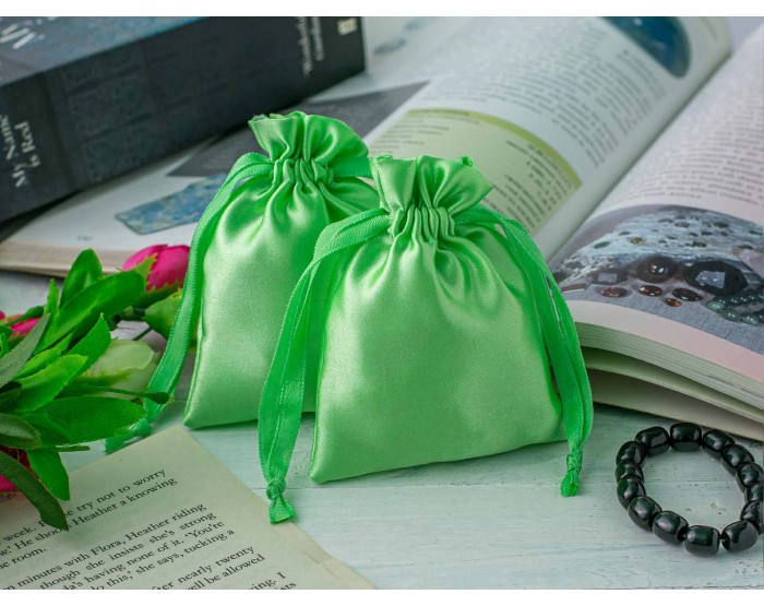 1-200 Emerald Green Drawstring Pouch Jewelry Bags, Gift Packaging Wedding  Favor Ribbon Bag - Yahoo Shopping