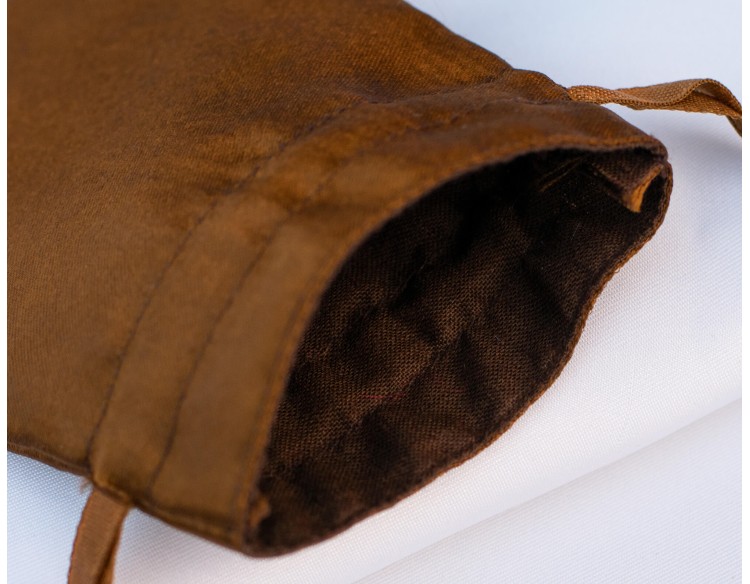 100 Brown Round Satin Drawstring Pouch, Satin Bags With Logo, Satin Favor Bags