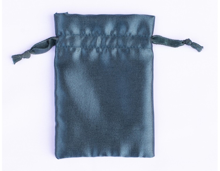 Pack Of 100 Dark Blue Satin Drawstring Jewelry Pouch, Custom Satin Jewelry Pouch With Logo