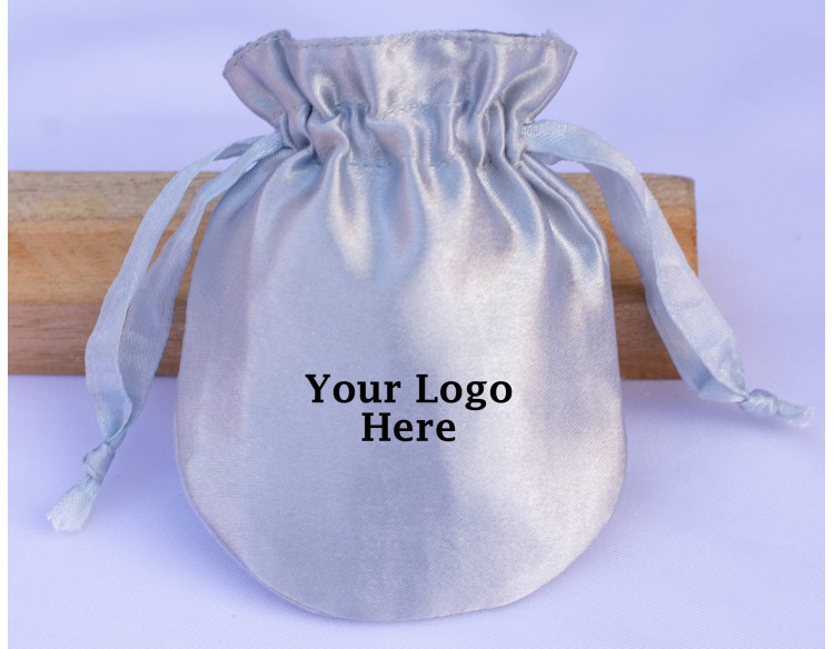 Custom Satin Jewelry Drawstring Pouches For Jewelry Packaging (Satin Fabric, Pack Of 100)