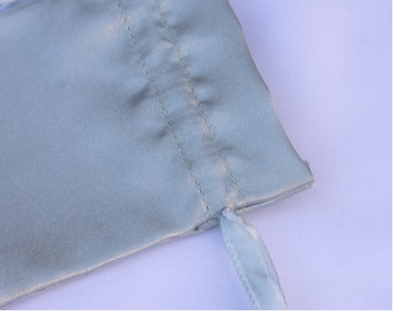 100 Gray Custom Jewelry Pouch With Logo Small Drawstring Bag (Satin Fabric)