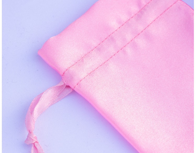 Set of 100 Custom Satin Drawstring Jewelry Pouch (Pink), Satin Jewelry Pouch, Satin Favor Bags