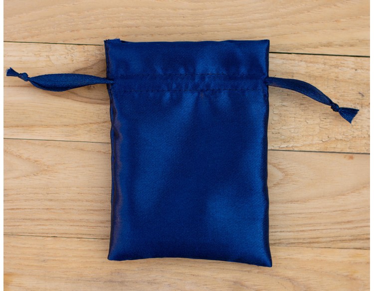 Blue Satin Jewelry Pouch, Custom Satin Drawstring Bags, Satin Bag Favors (Pack Of 100)
