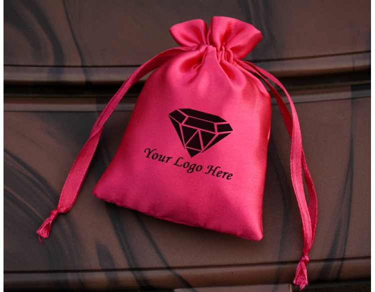Pack of 100 Pink Satin Drawstring Pouch, Satin Jewelry Pouch, Satin Bags, Satin Favor Bags