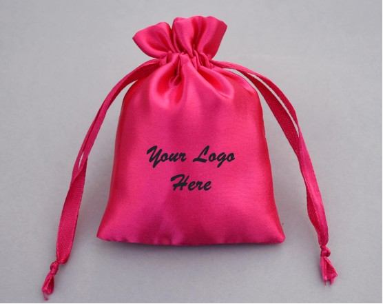 Pack of 100 Pink Satin Drawstring Pouch, Jewelry Bag, Wedding Favor Bag