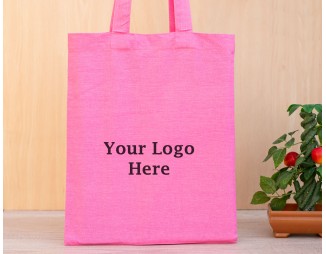 Pack of 25 Pink Cotton Tote Bags in Bulk, Reusable Grocery Shopping Bags