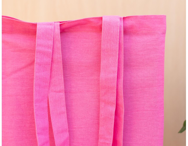 Pack of 25 Pink Cotton Tote Bags in Bulk, Reusable Grocery Shopping Bags