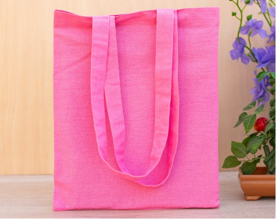 Pack of 25 Pink Cotton Tote Bag Reusable Grocery Shopping Cloth Bags