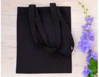 Pack of 25 Black Bulk Cotton Tote Bags, Tote Handbags for Women