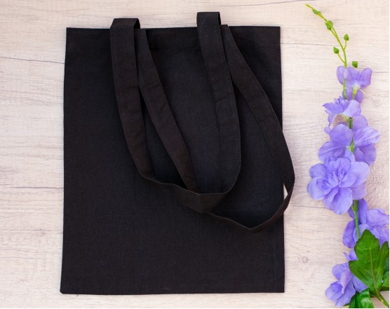 Pack of 25 Black Cotton Tote Bags