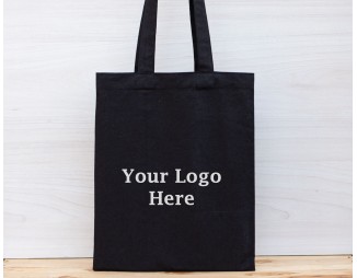 Pack of 25 Black Bulk Cotton Tote Bags, Tote Handbags for Women