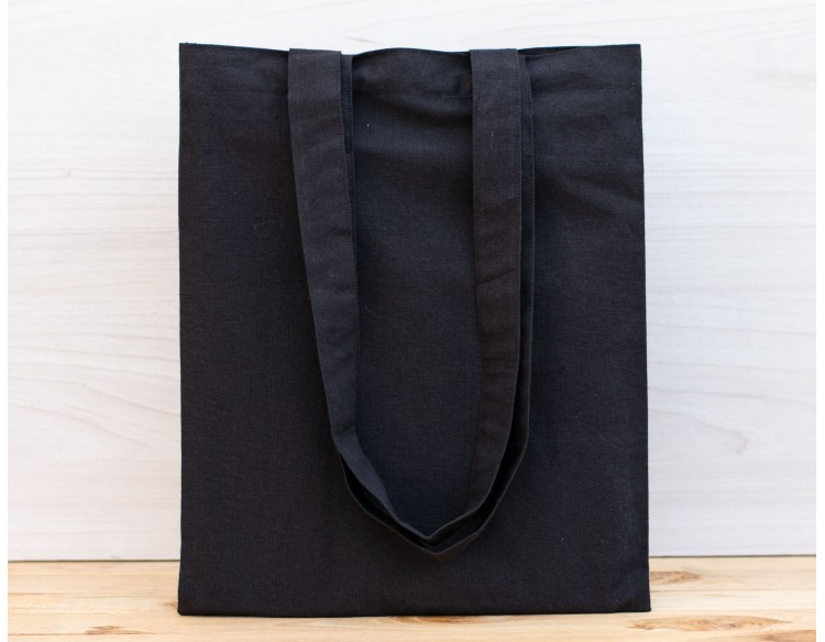 Pack of 25 Black Bulk Cotton Tote Bags, Tote Handbags for Women