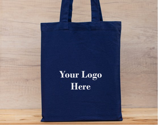 Pack Of 25 Blue Tote Bag - Shopping, Promotional Bags With Custom Logo