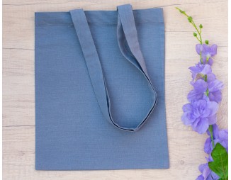 Pack of 25 Blueish Gray Cotton Designer Tote Bags in Bulk
