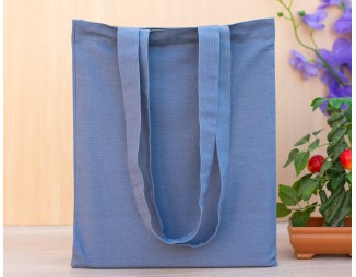 Pack of 25 Blueish Gray Cotton Designer Tote Bags in Bulk