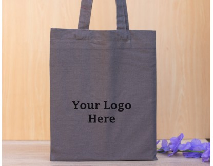 Pack of 25 Gray Cotton Designer Tote Bags For Women in Bulk