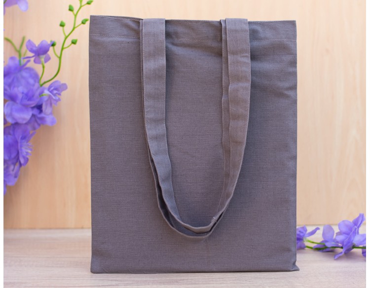 Pack of 25 Gray Cotton Designer Tote Bags For Women in Bulk