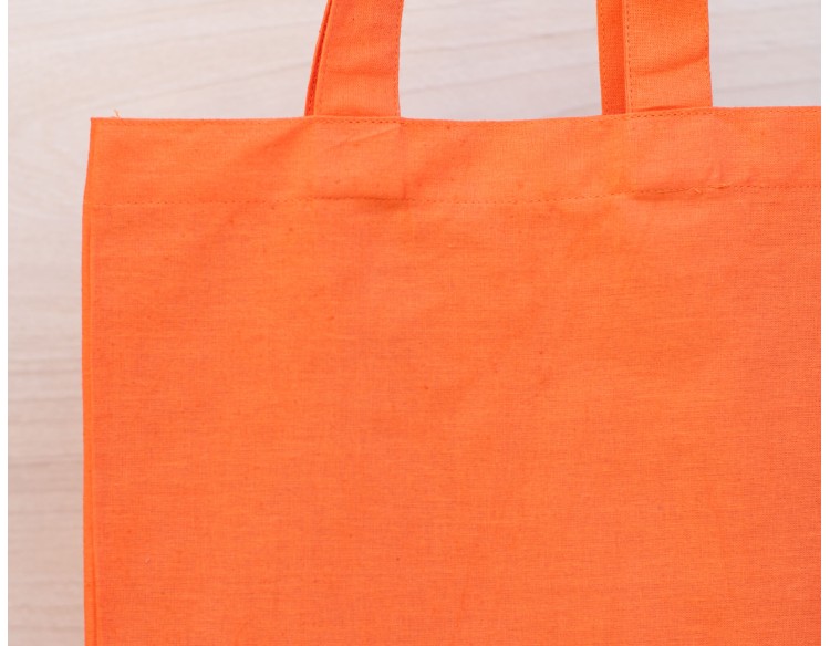 Pack of 25 Orange Cotton Tote Bags, Designer Tote Bags for Women