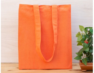 Pack of 25 Orange Cotton Tote Bags, Designer Tote Bags for Women