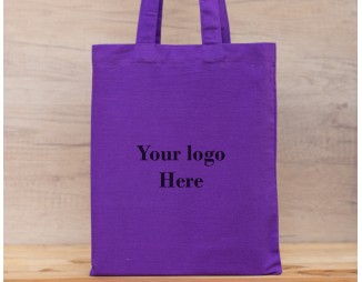 Set Of 25 Purple Tote Bag, Women Shoulder Bags, Customizable Brand Logo Print