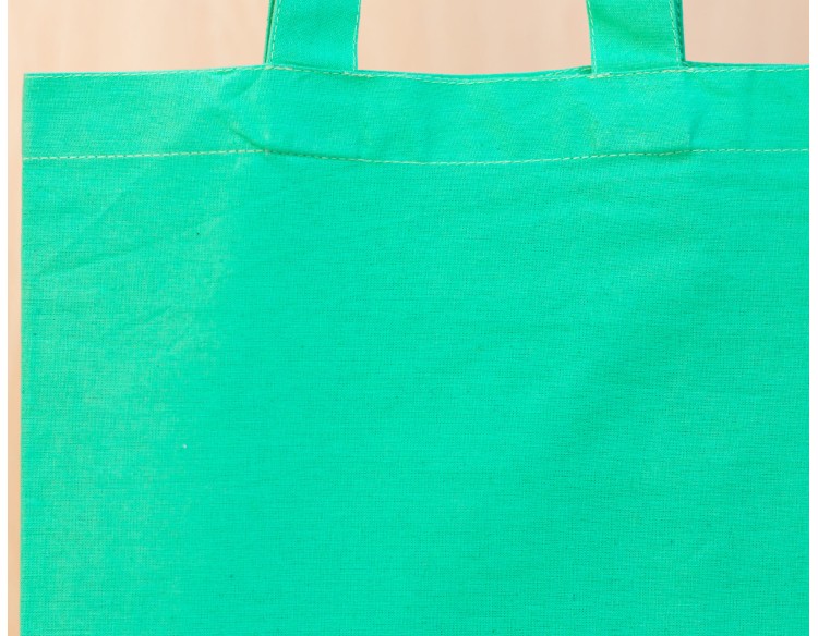 Pack of 25 Sea Green Cotton Tote Bags, Shoulder Bags for Women With Brand Logo
