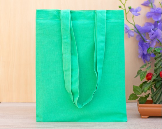 Pack of 25 Sea Green Cotton Tote Bags