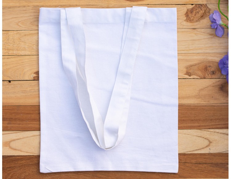 Set Of 25 White Cotton Tote Bags, Tote Handbags, Eco Friendly Customizable Bags With Logo
