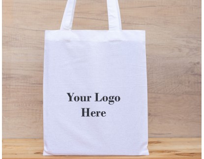 Set Of 25 White Cotton Tote Bags, Tote Handbags, Eco Friendly Customizable Bags With Logo