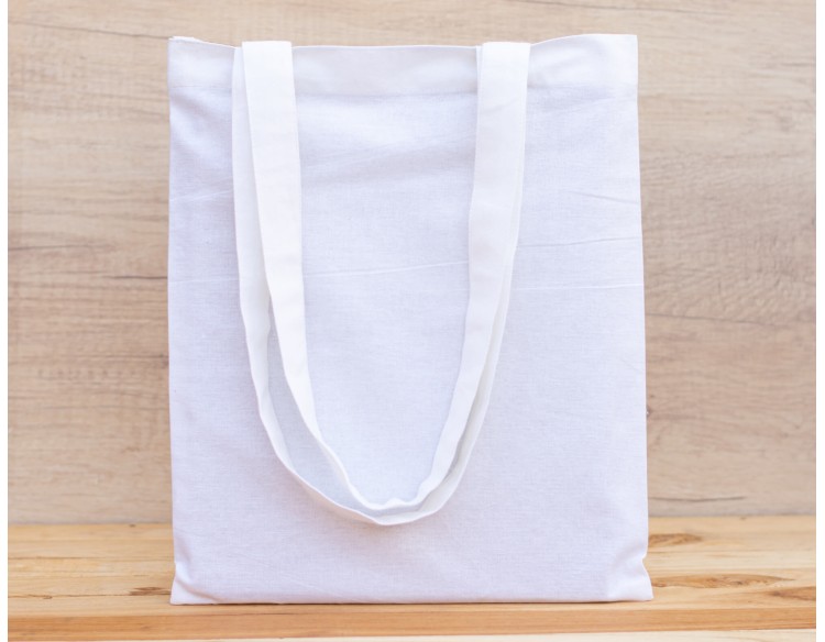 Set Of 25 White Cotton Tote Bags, Tote Handbags, Eco Friendly Customizable Bags With Logo