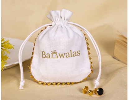  100 White Round Lace Cotton Drawstring Pouches For Jewelry Packaging With Brand Logo Print, Drawstring Bags