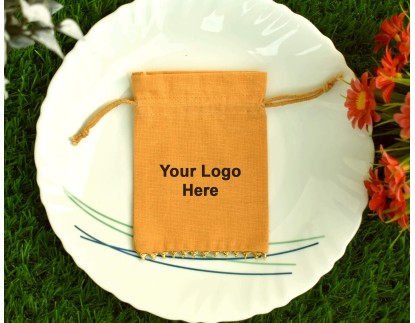 Eco-Friendly Jewelry Pouch with Logo, Small Drawstring Bags, Wedding Favor Bags