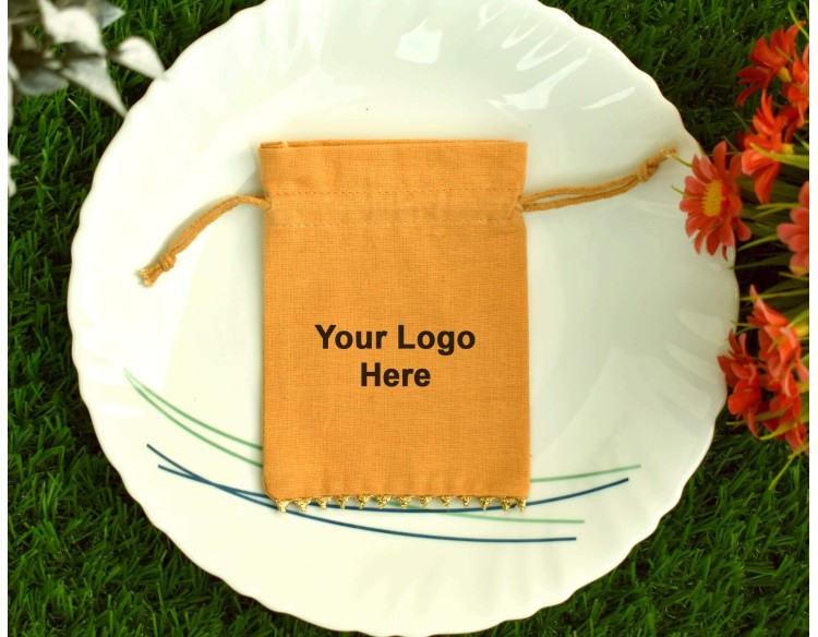 Eco-Friendly Jewelry Pouch with Logo, Small Drawstring Bags, Wedding Favor Bags