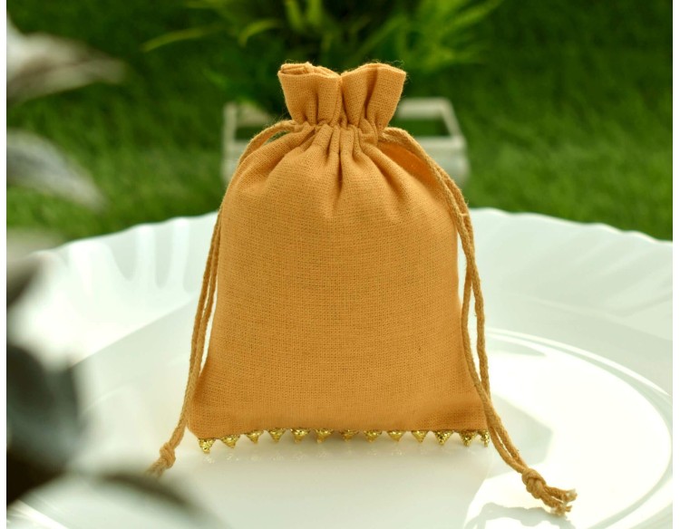 Eco-Friendly Jewelry Pouch with Logo, Small Drawstring Bags, Wedding Favor Bags