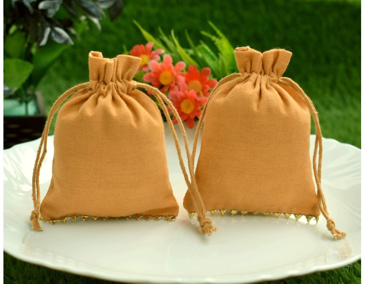 Eco-Friendly Jewelry Pouch with Logo, Small Drawstring Bags, Wedding Favor Bags