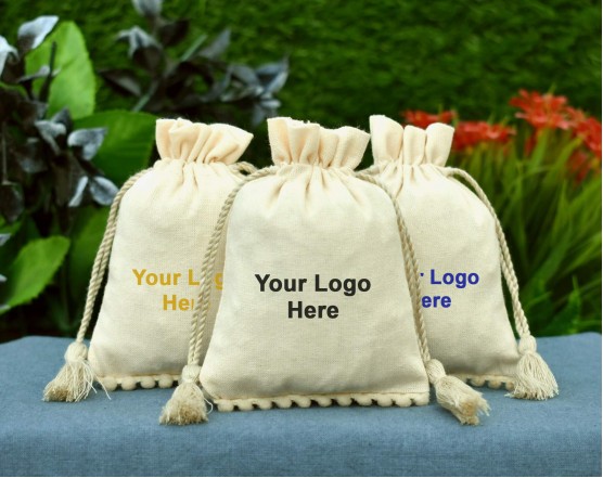 Designer Personalize  Jewelry Pouch, Eco Friendly Cotton Pouches, Reuse Bag