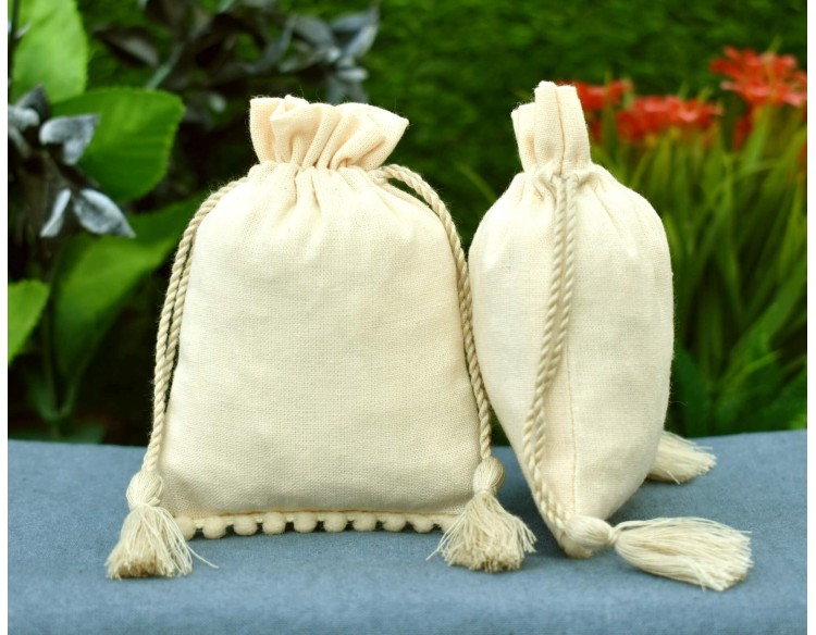 Designer Personalize  Jewelry Pouch, Eco Friendly Cotton Pouches, Reuse Bag