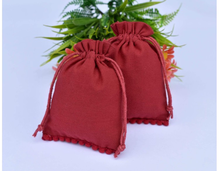 Eco Friendly Personalized Cotton Pouch With Drawstring, Jewelry Packaging, Wedding Favor Bags, Jewellery Bag 