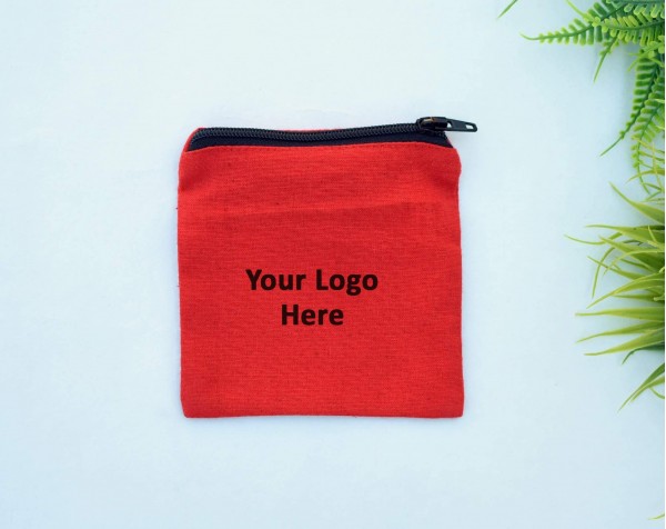 Zipper Custom Jewelry Pouch With Logo, Wedding Favor Bag, Cotton pouch