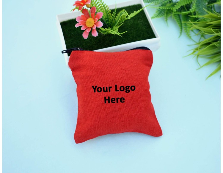 Zipper Custom Jewelry Pouch With Logo, Wedding Favor Bag, Cotton pouch