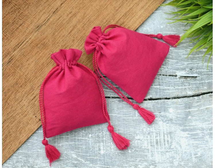 Red Custom Jewelry Pouch, Designer Favor bags, Personalized Logo