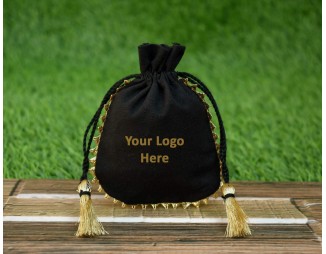 Black Drawstring Pouch, Drawstring Bags, Jewelry Storage Bags, Jewelry Pouches