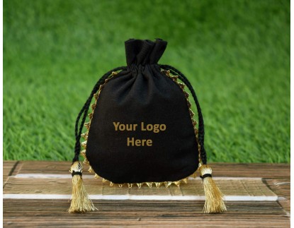 Black Drawstring Pouch, Drawstring Bags, Jewelry Storage Bags, Jewelry Pouches