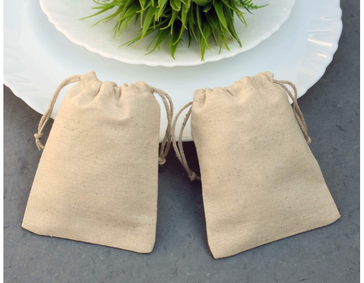 Eco Friendly & Personalized Drawstring Jewelry Pouch For Packaging, Wedding Favor Bags