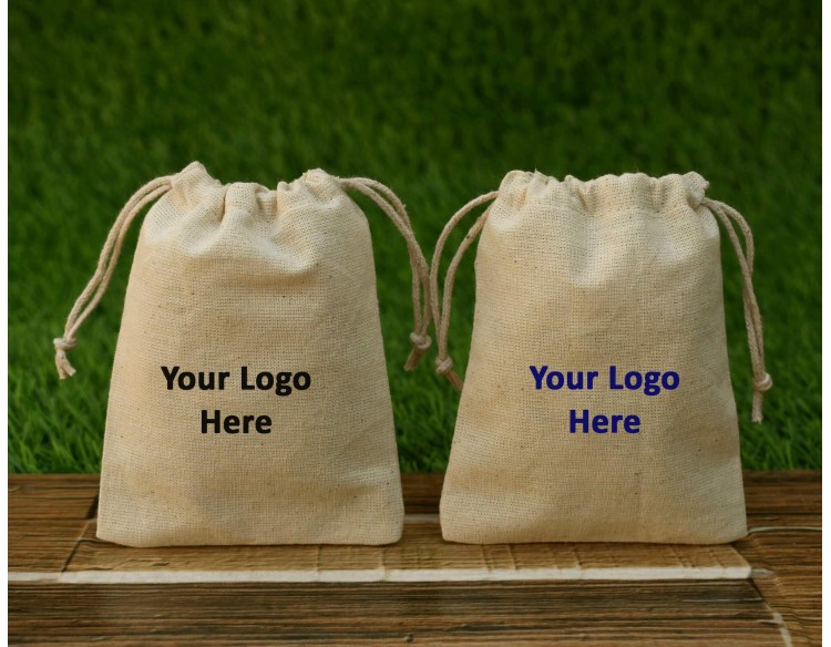 Eco Friendly & Personalized Drawstring Jewelry Pouch For Packaging, Wedding Favor Bags